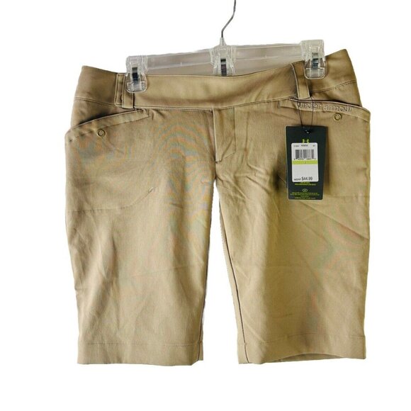 New Under Armour Womens 4 Spell Out Polyester Bermuda Shorts - Picture 1 of 10